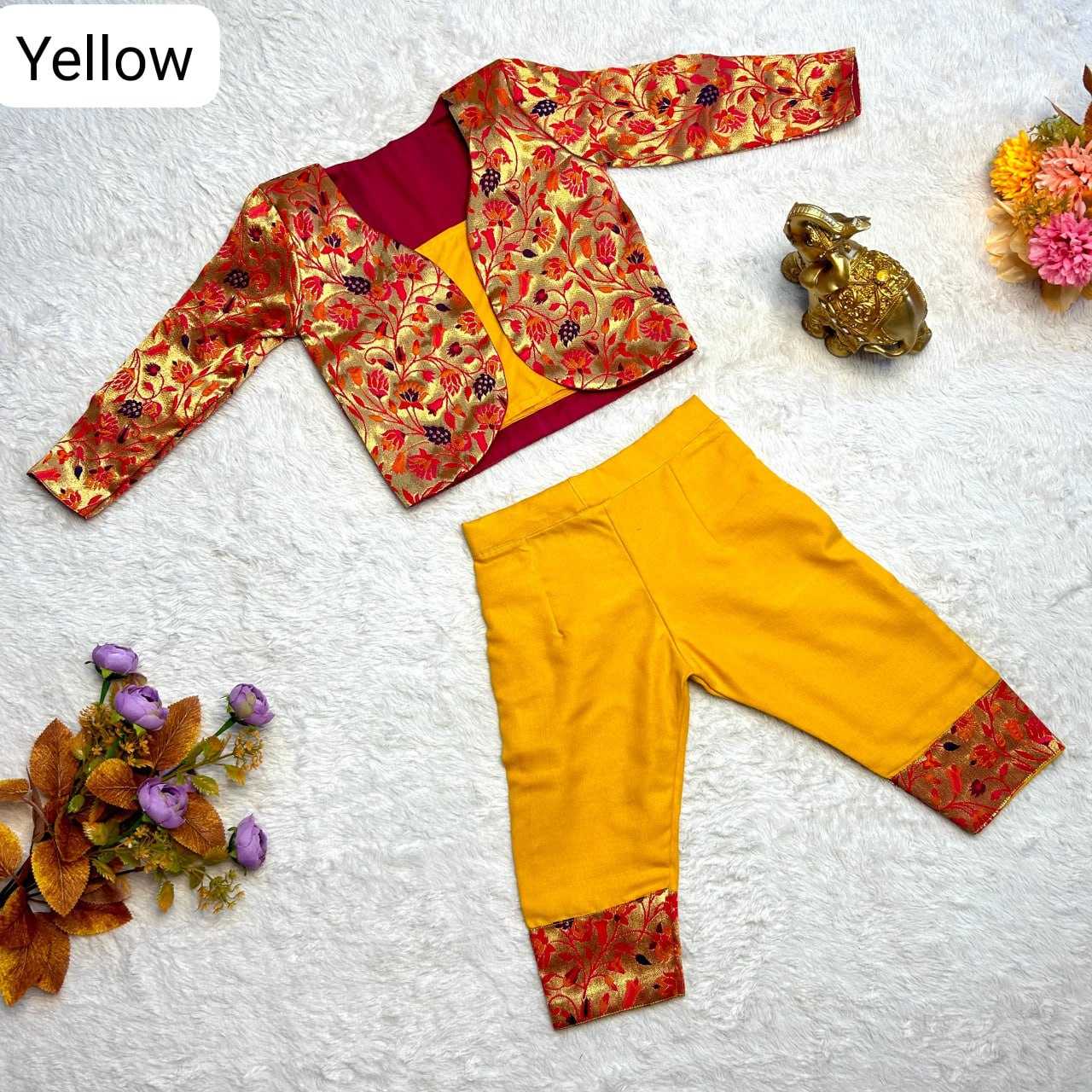 YNF SOFT COTTON RRKT PAITHANI KIDS WEAR WHOLESALE TOP & PANT MANUFACTURER